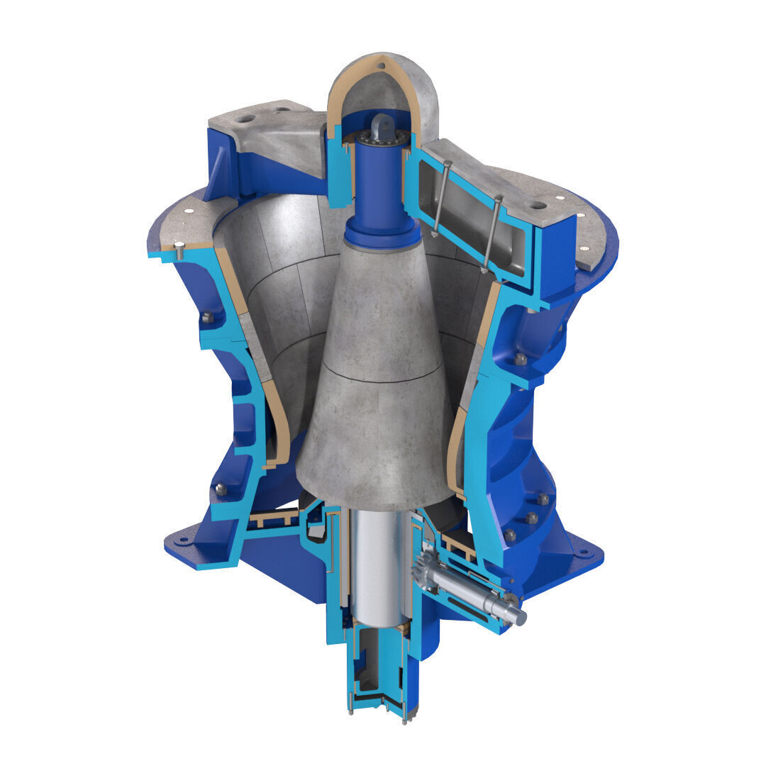 Gyratory Crusher Low-poly 3D model_4