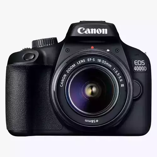 Canon EOS 4000D DSLR Camera and EF S 18 55 mm