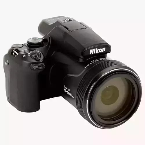 Nikon Coolpix P1000 Digital Camera Low-poly 3D model