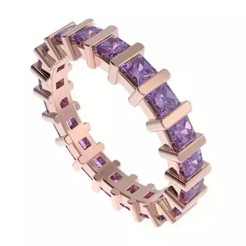 Princess cut full eternity ring  style 5