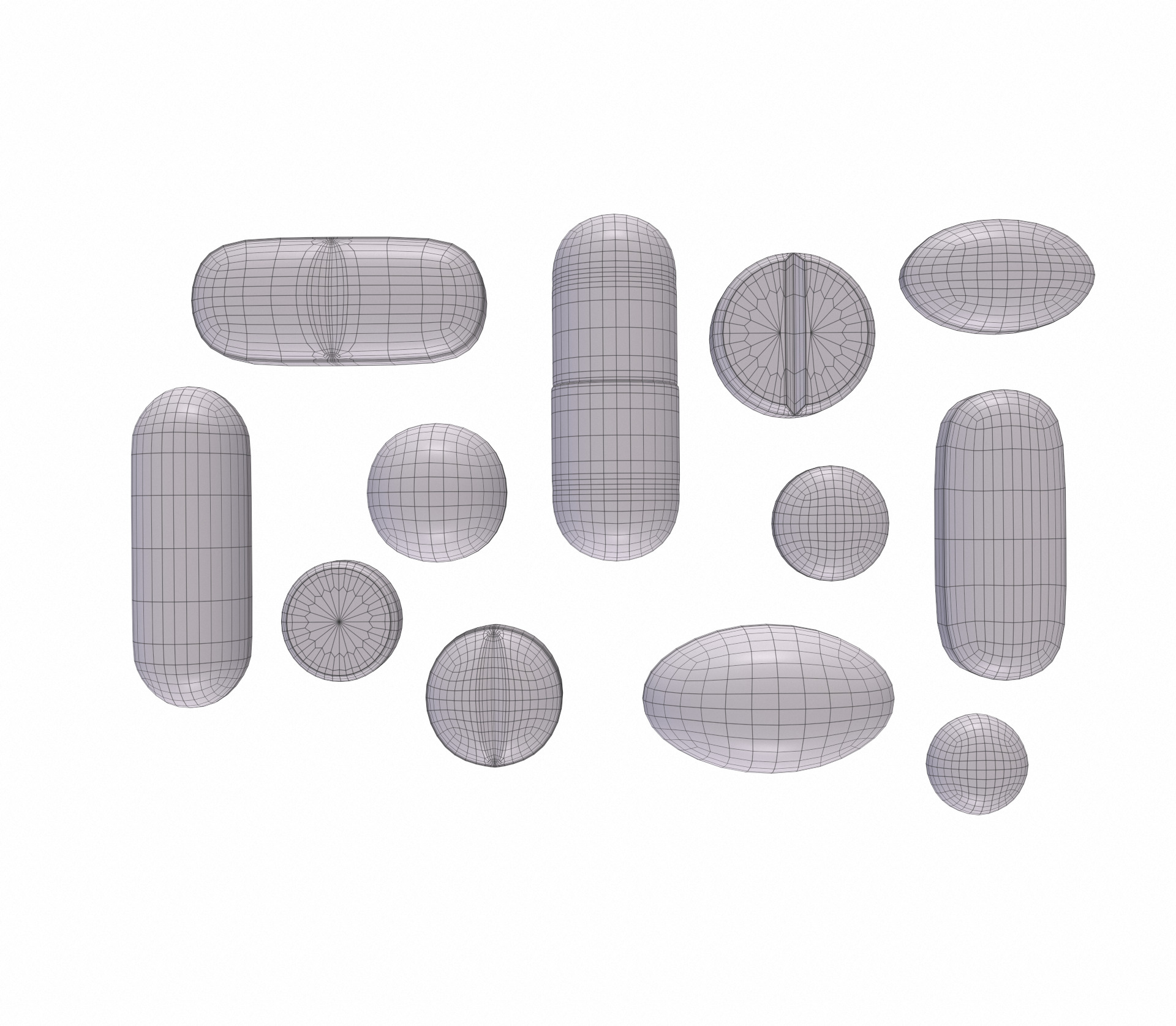 Pills pack 3D model_16