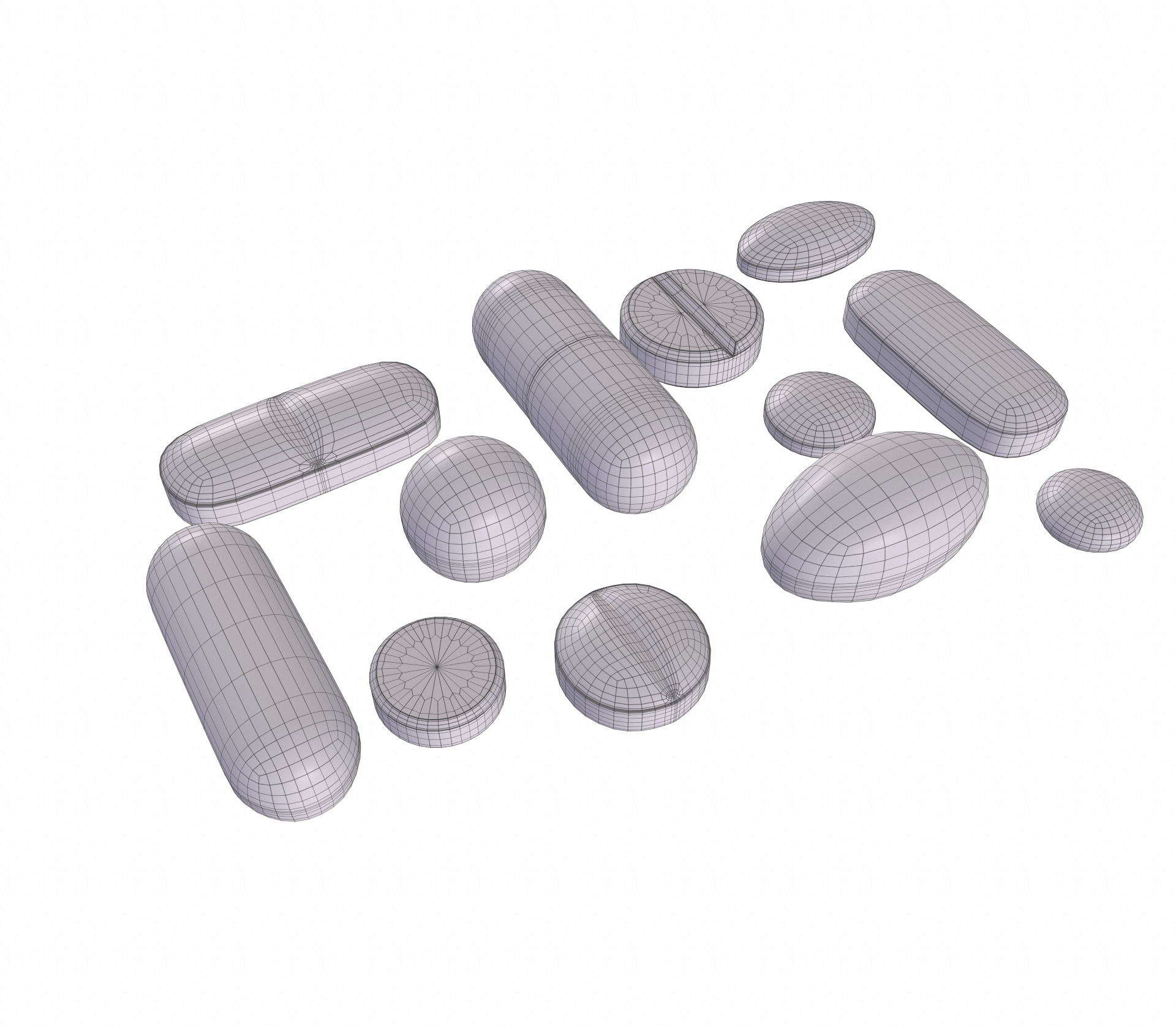 Pills pack 3D model_15