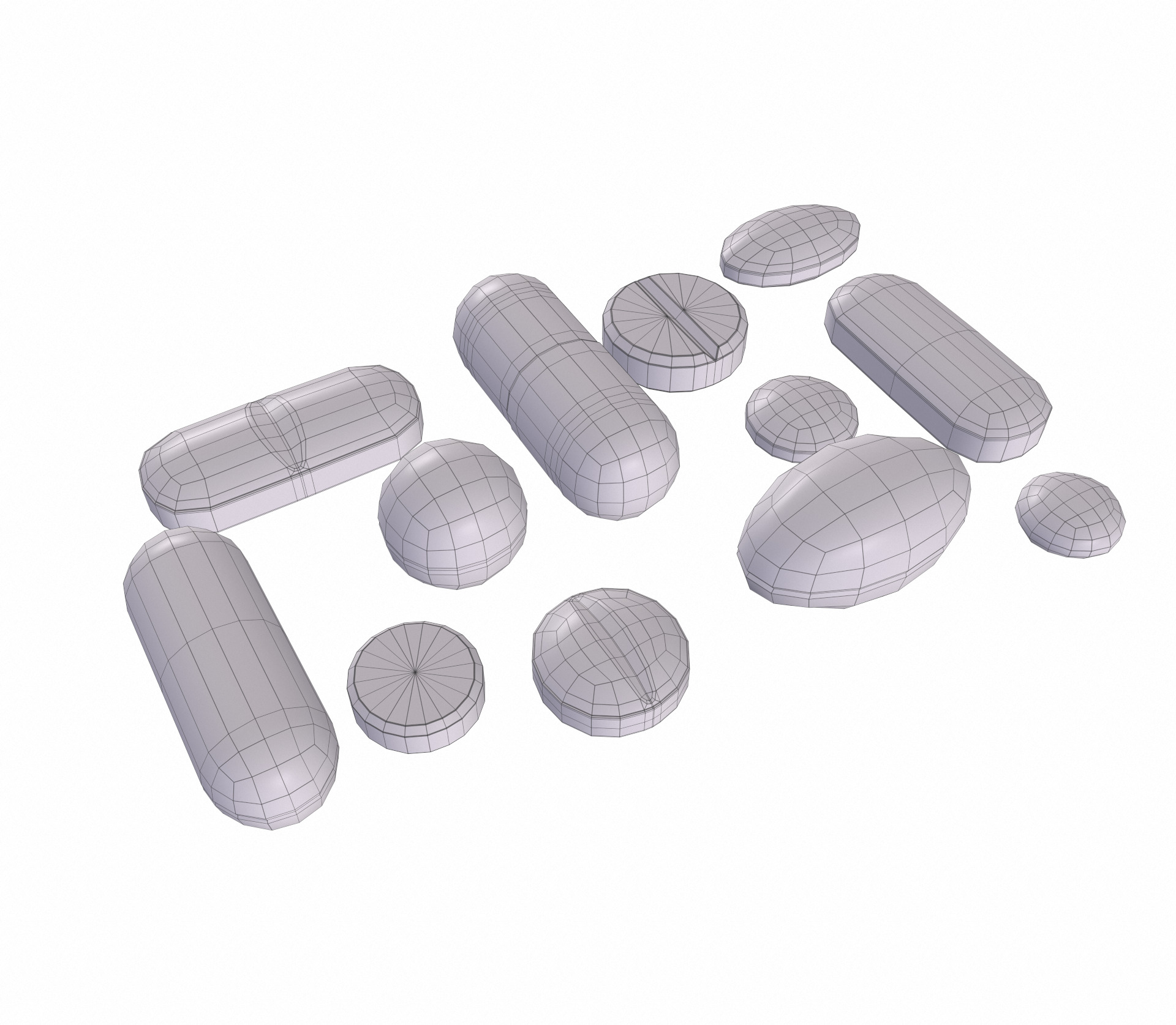 Pills pack 3D model_13