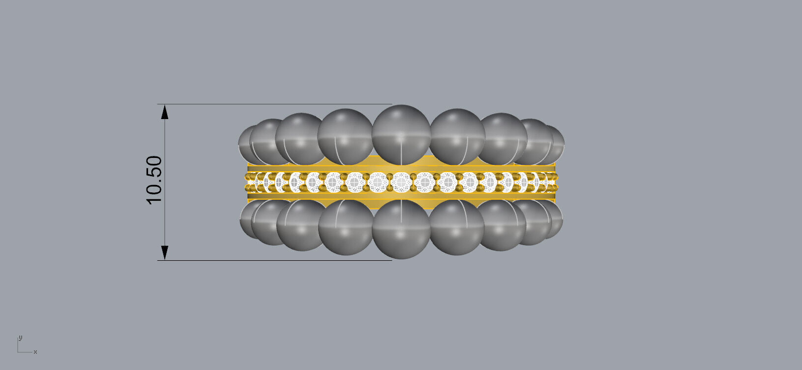 Gold RIng 3D print model_3