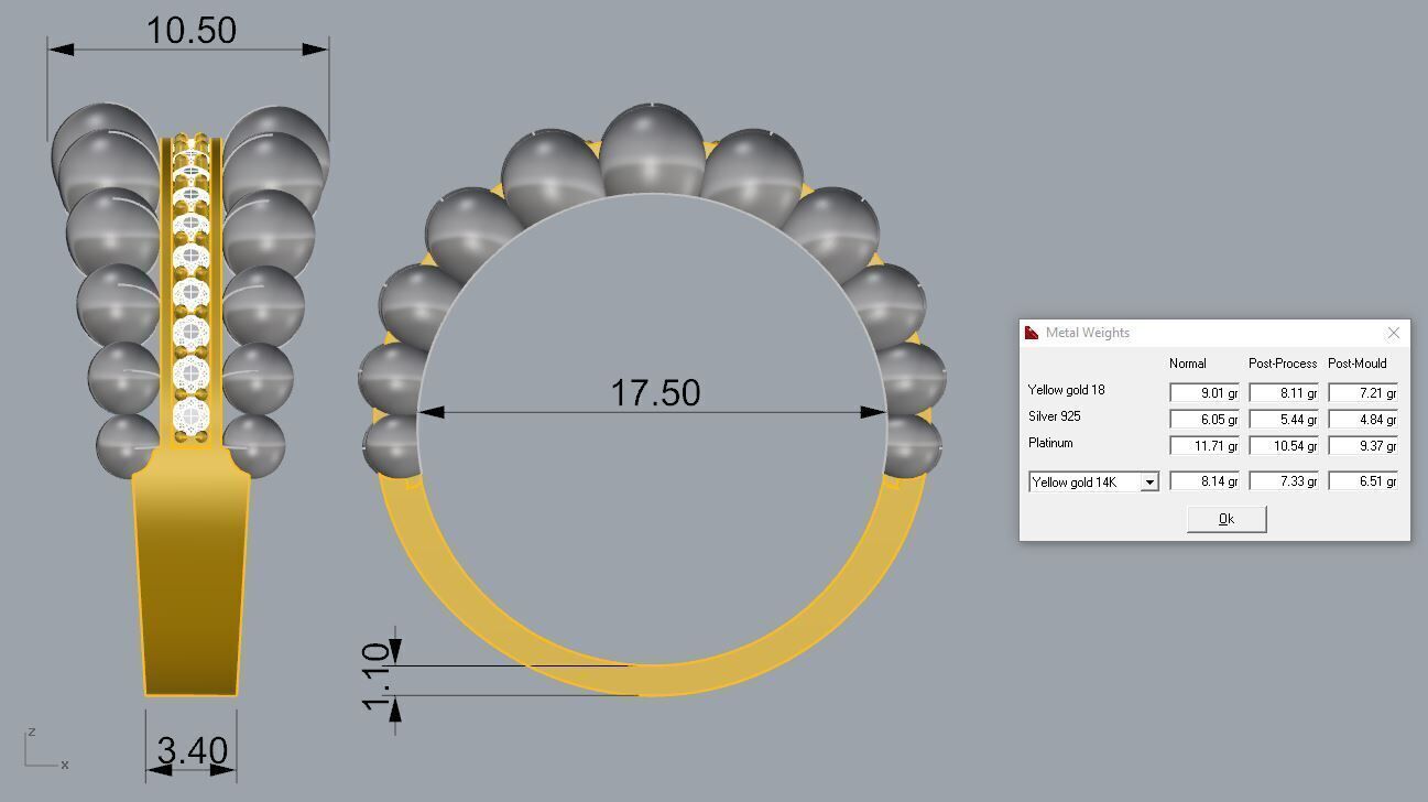 Gold RIng 3D print model_4