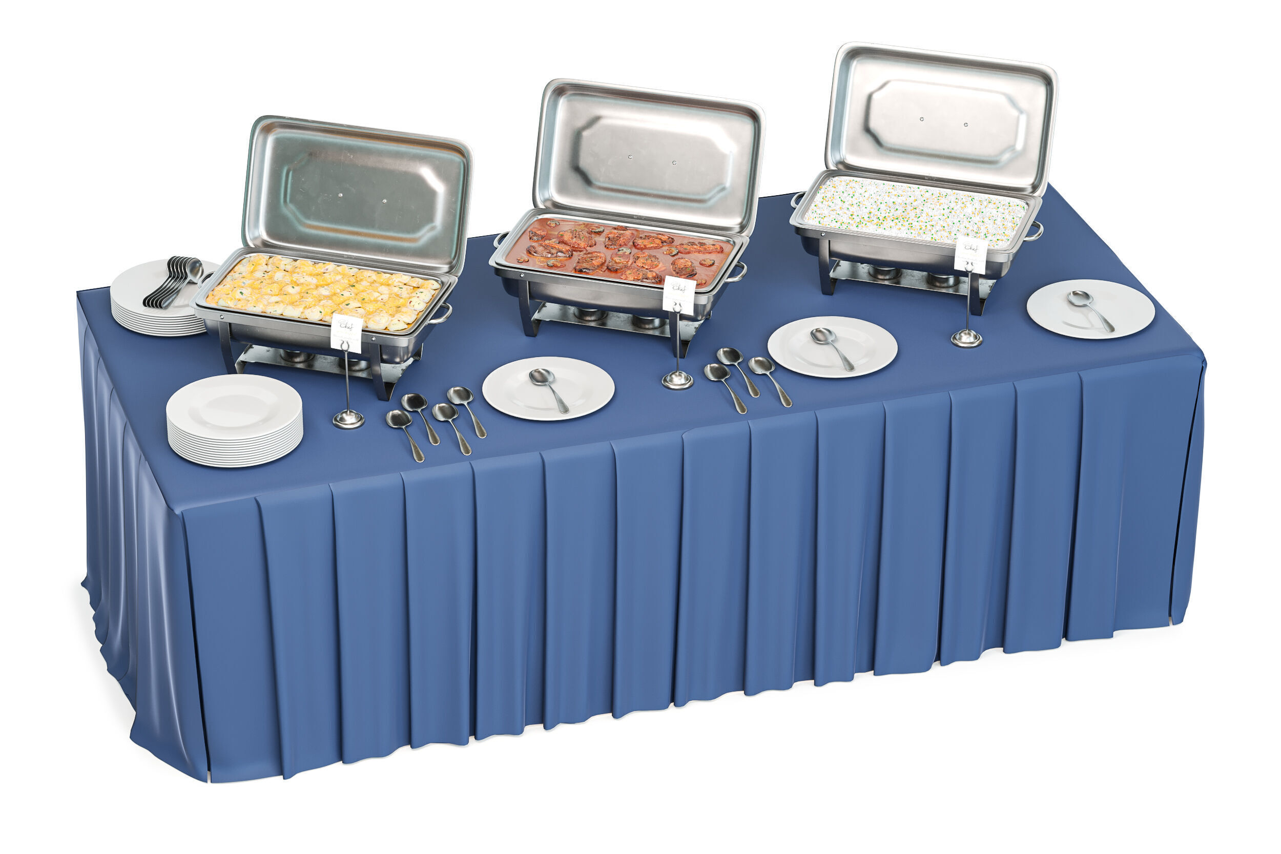 Open buffet Set 01 3D model_2