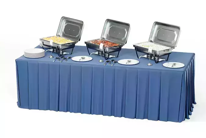 Open buffet Set 01 3D model