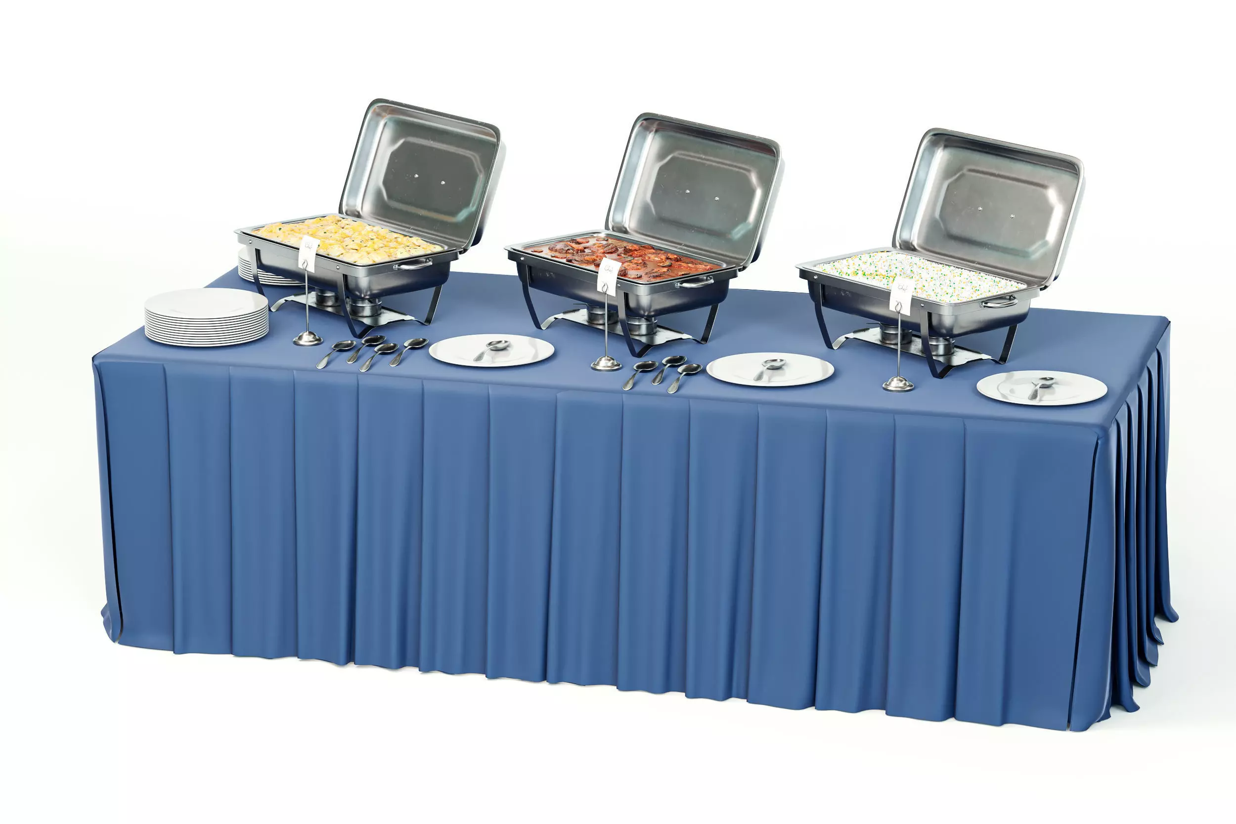 Open buffet Set 01 3D model_0