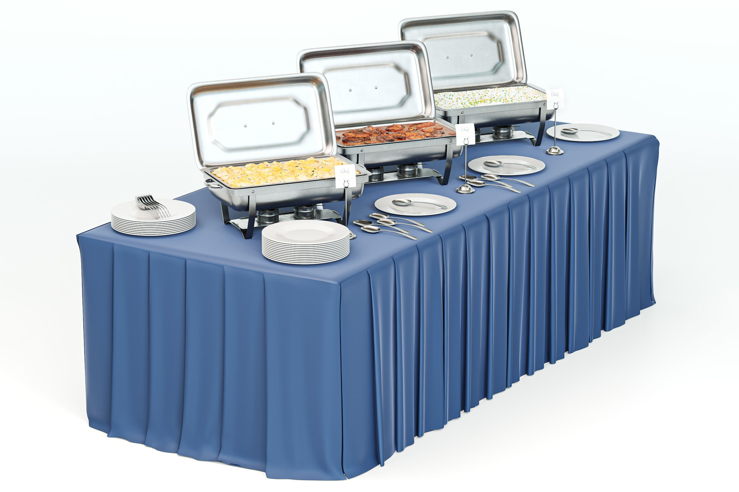 Open buffet Set 01 3D model_4