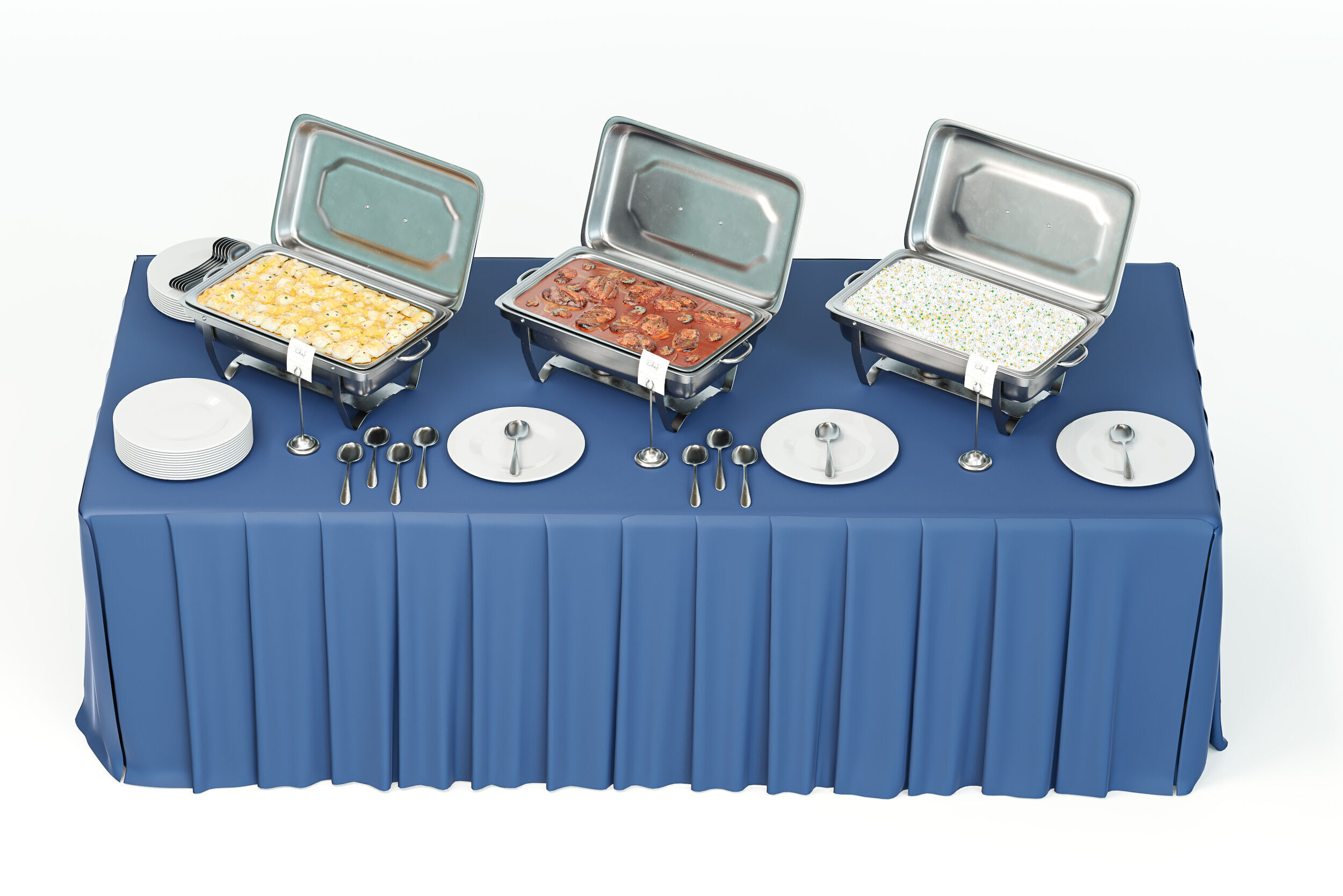 Open buffet Set 01 3D model_1