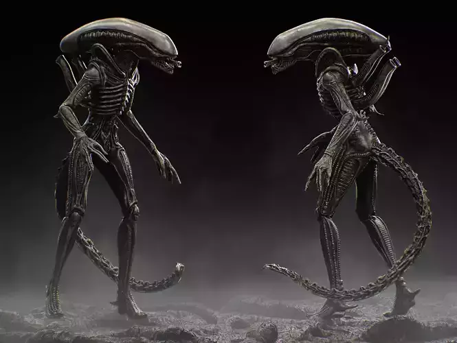 Xenomorph Low-poly 3D model