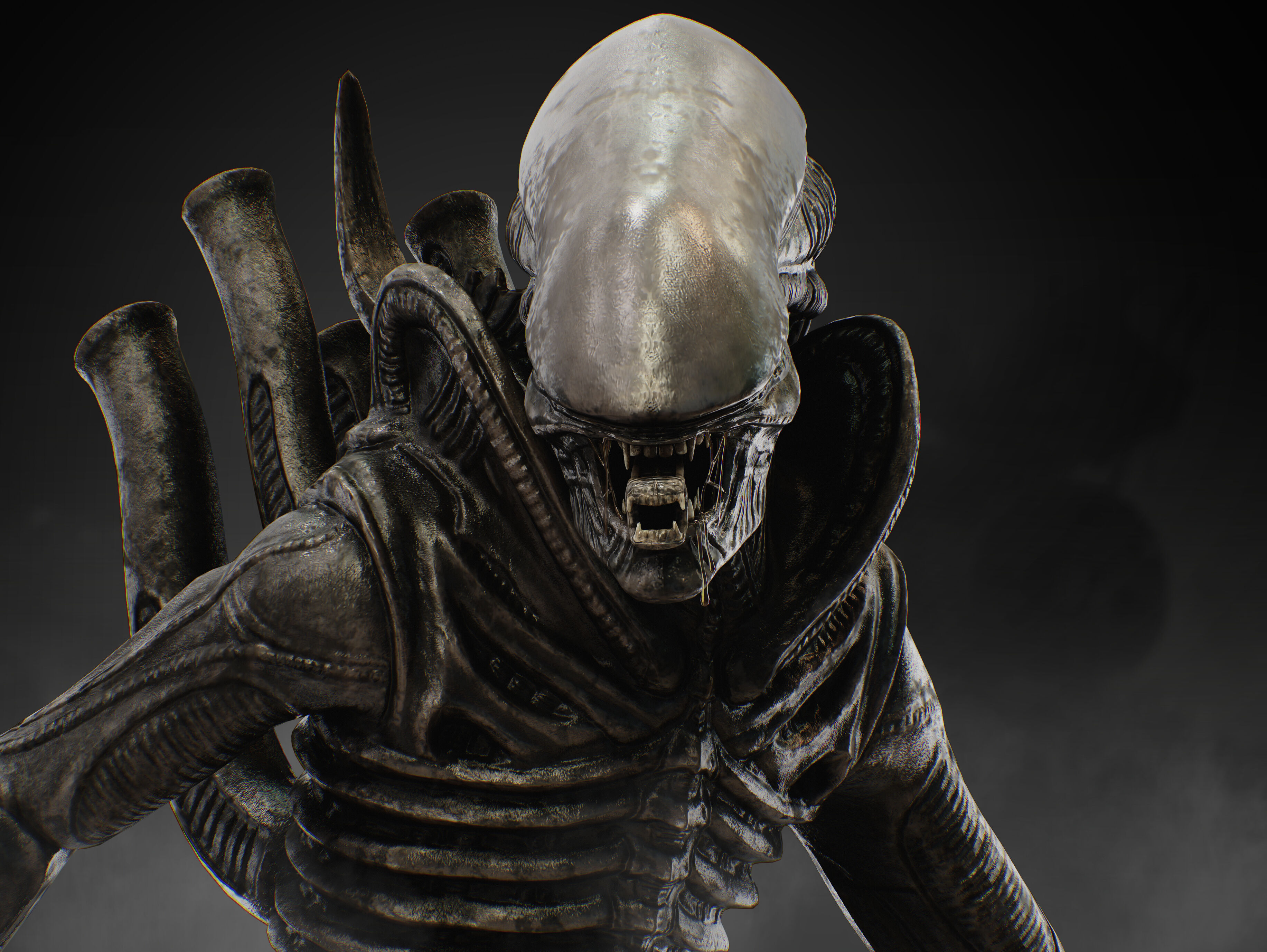 Xenomorph Low-poly 3D model_10