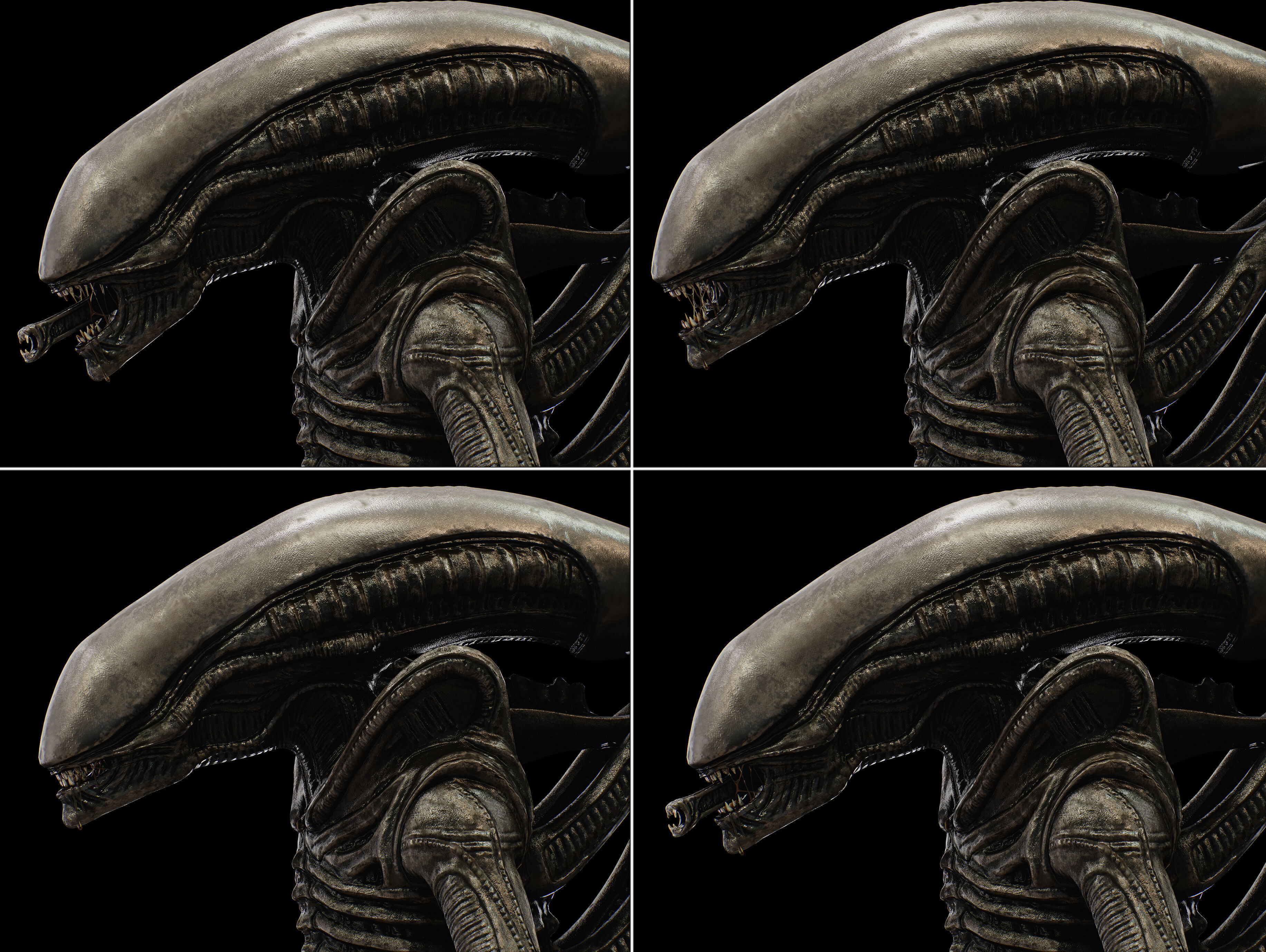Xenomorph Low-poly 3D model_3