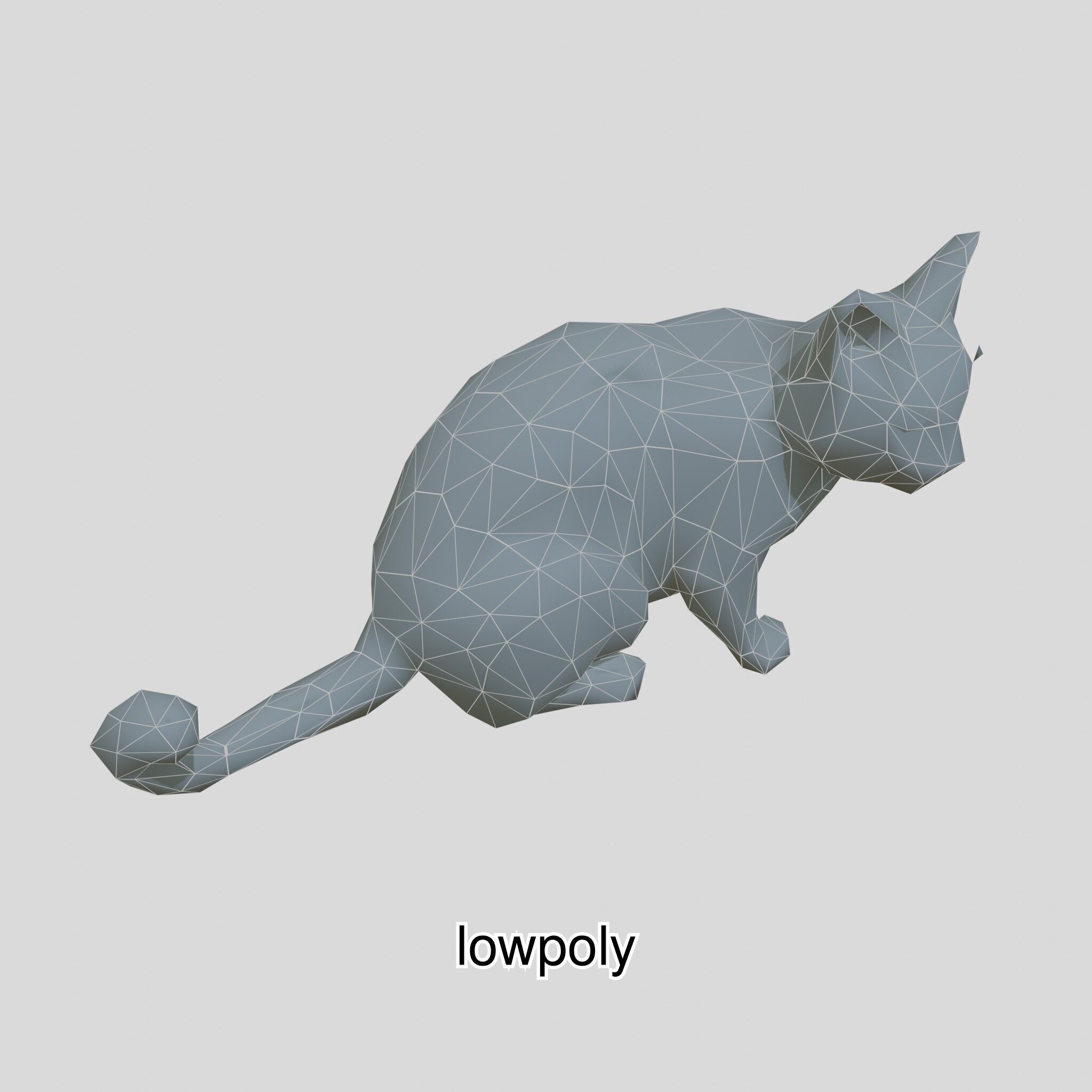 Realistic Siamese Cat 3D Model with Blue Eyes Low-poly 3D model_45