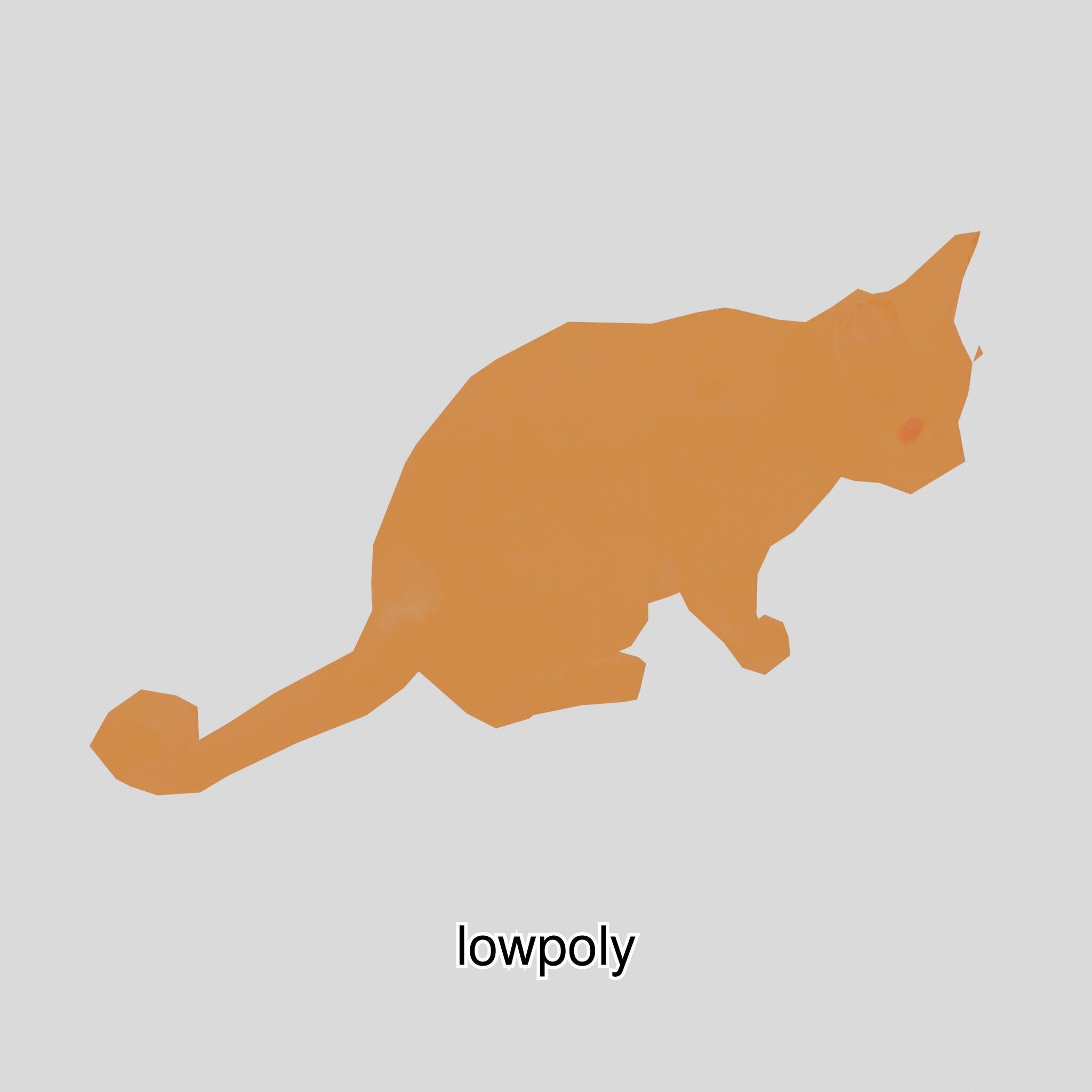 Realistic Siamese Cat 3D Model with Blue Eyes Low-poly 3D model_49