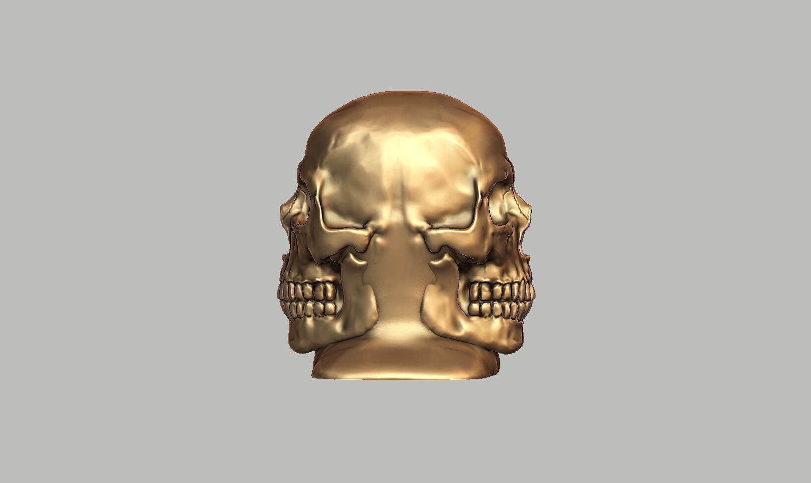 Robot Skull Headphone Stand Cyborg Headset Stand 3D print model_9