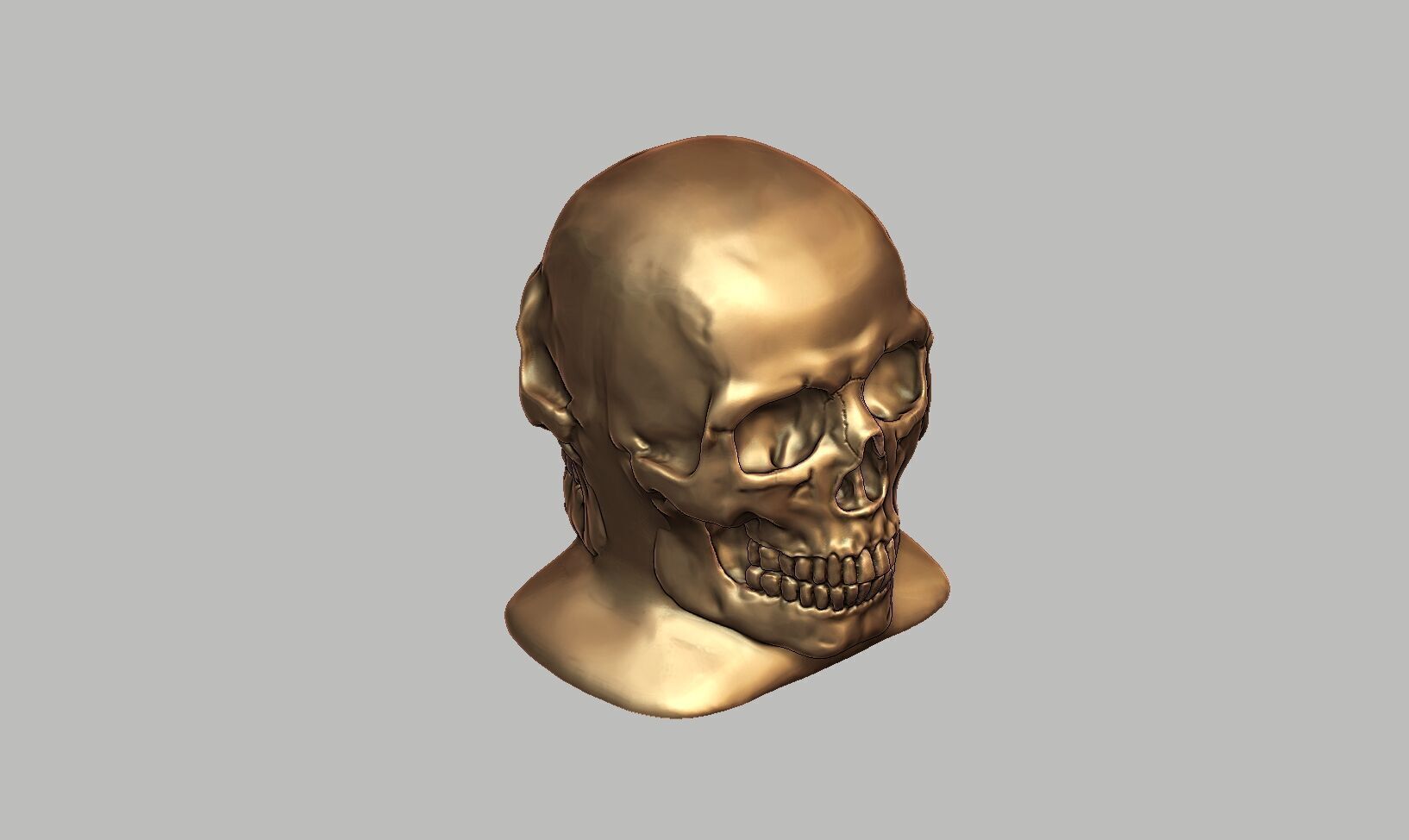 Robot Skull Headphone Stand Cyborg Headset Stand 3D print model_13