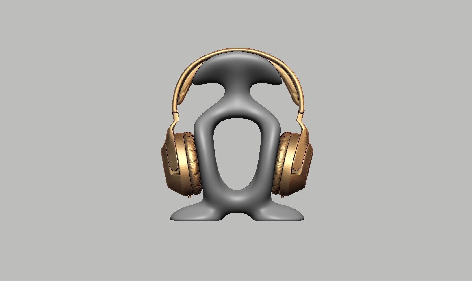 Modern Minimal Headphone Stand Headset Stand 3D print model_7