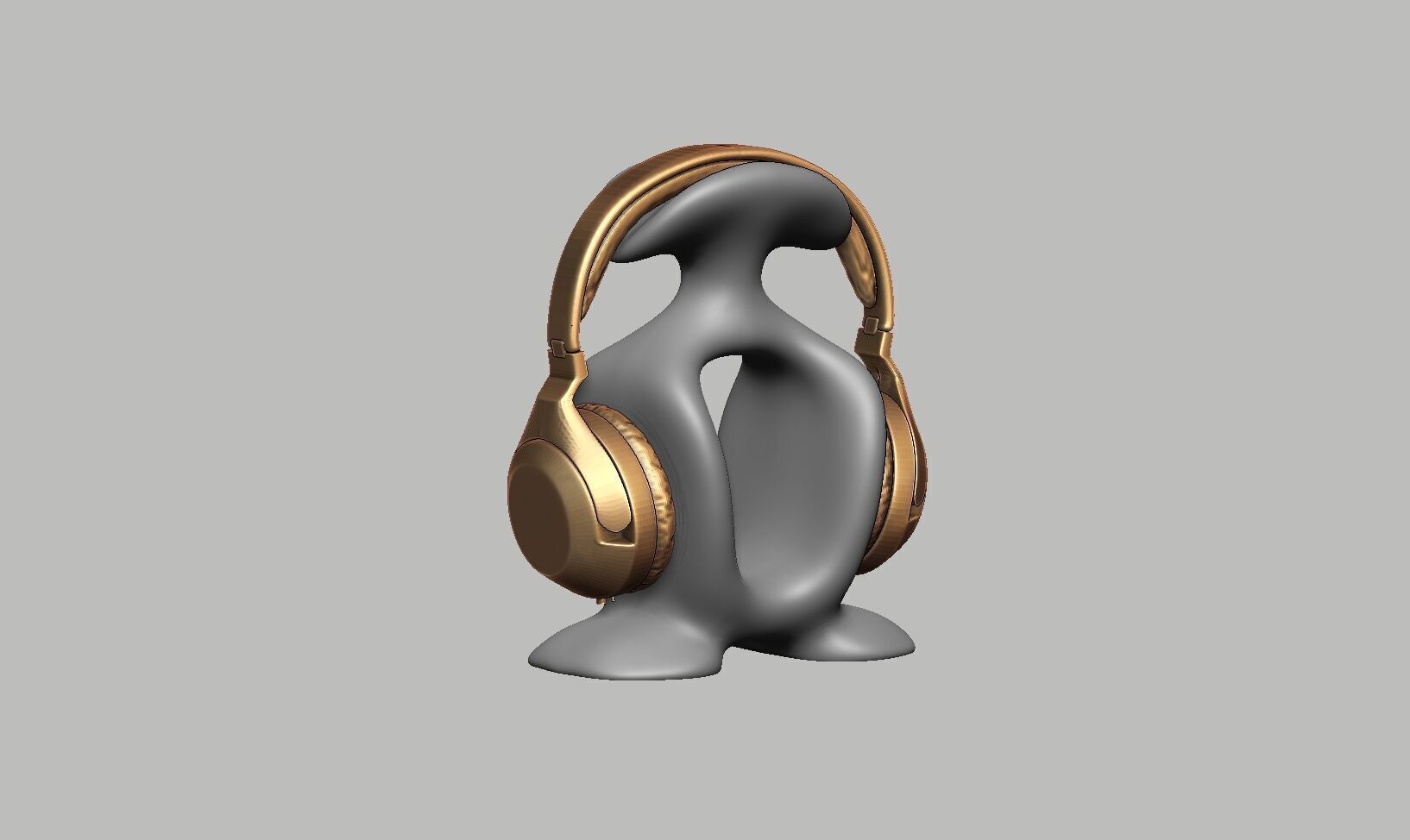 Modern Minimal Headphone Stand Headset Stand 3D print model_8