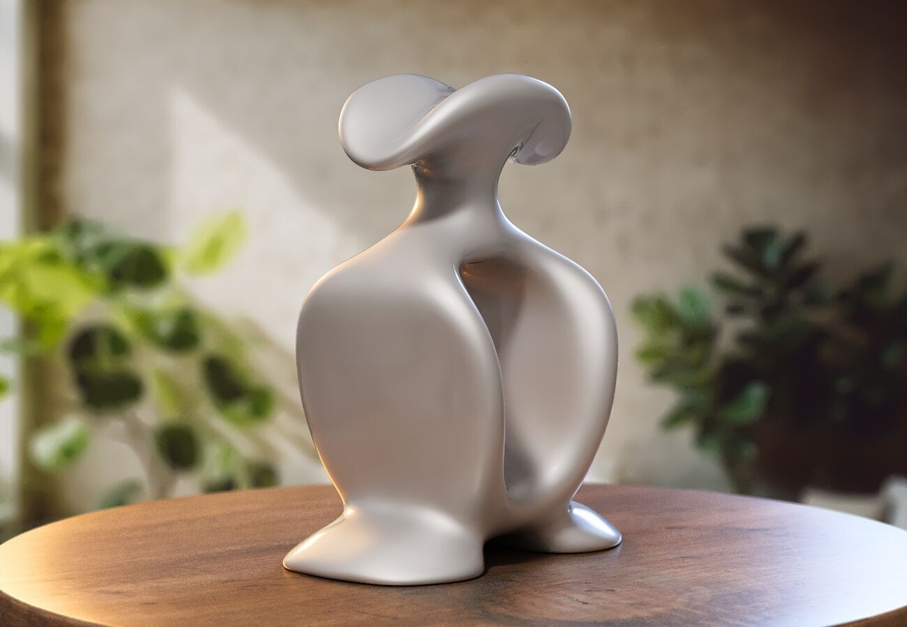 Modern Minimal Headphone Stand Headset Stand 3D print model_4