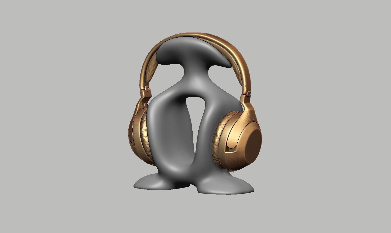 Modern Minimal Headphone Stand Headset Stand 3D print model_10