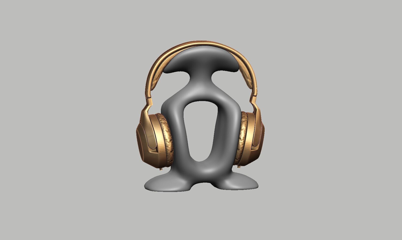 Modern Minimal Headphone Stand Headset Stand 3D print model_6