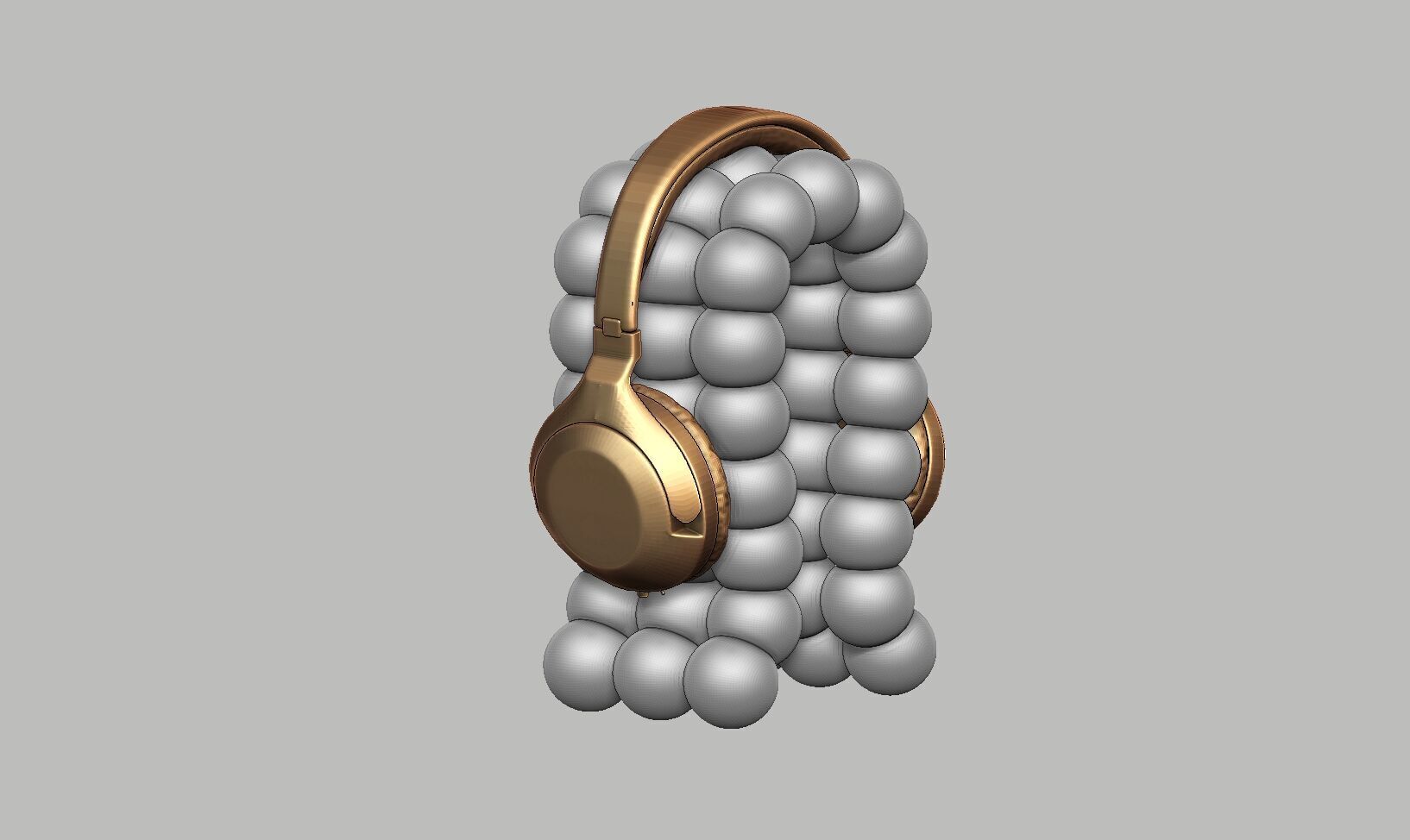 Modern Minimal Headphone Stand Headset Stand 3D print model_7