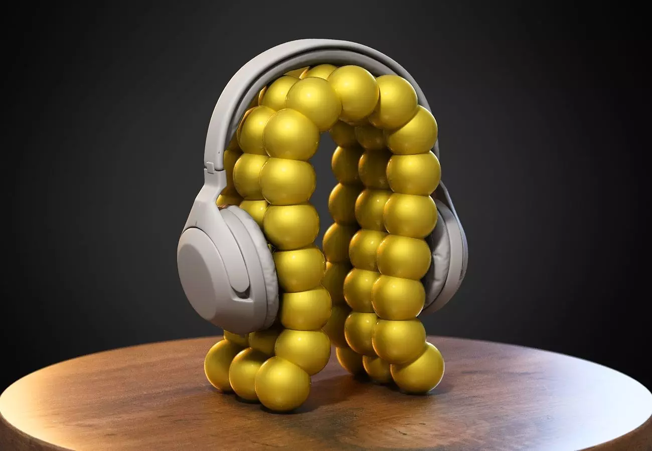 Modern Minimal Headphone Stand Headset Stand 3D print model_0