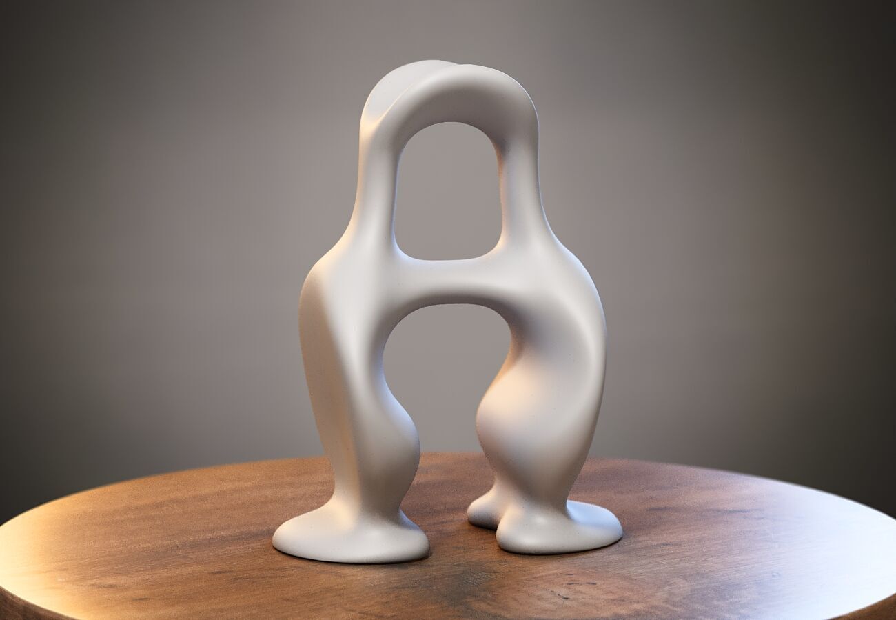 Modern Minimal Headphone Stand Headset Stand 3D print model_3