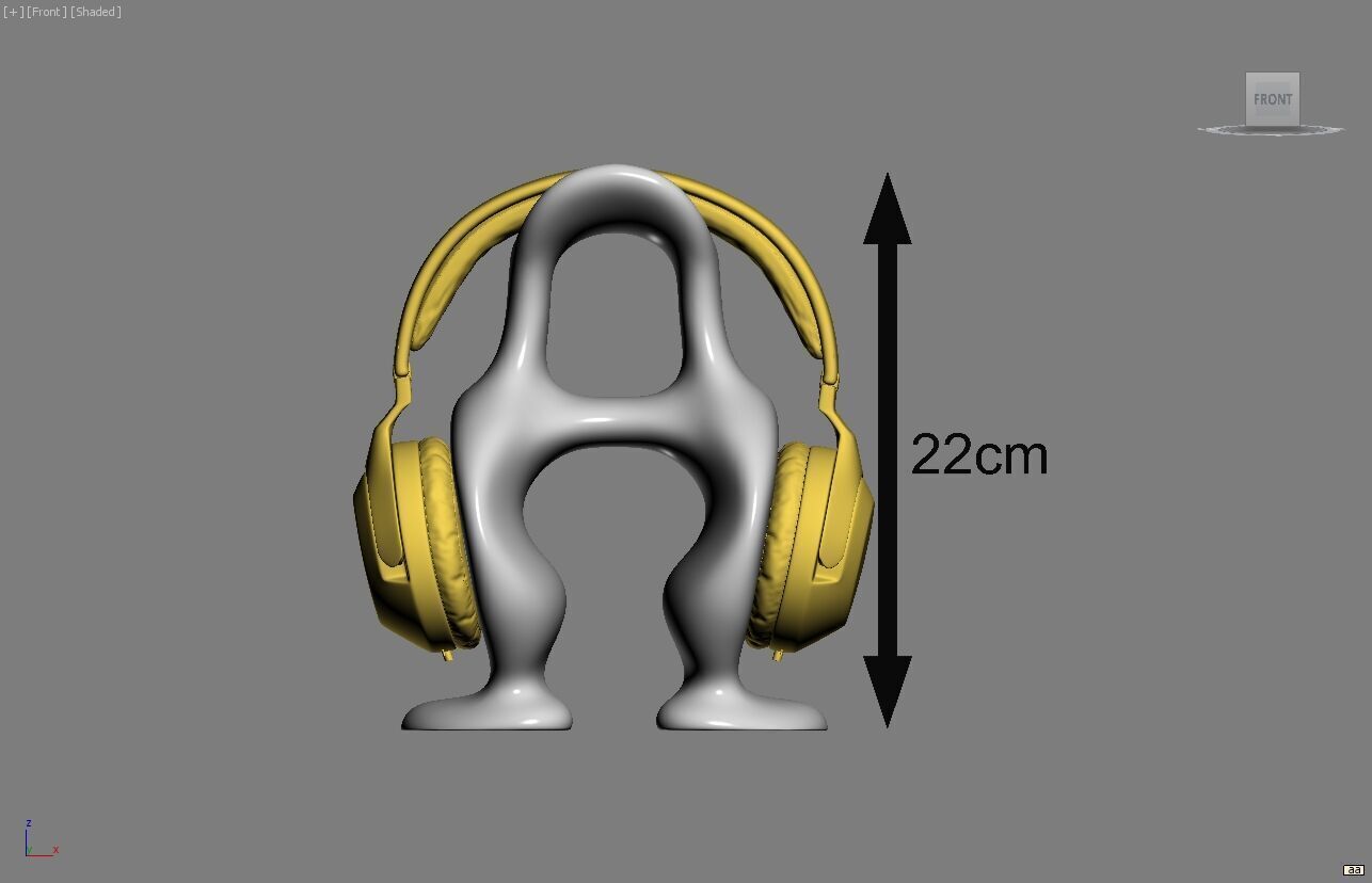Modern Minimal Headphone Stand Headset Stand 3D print model_6