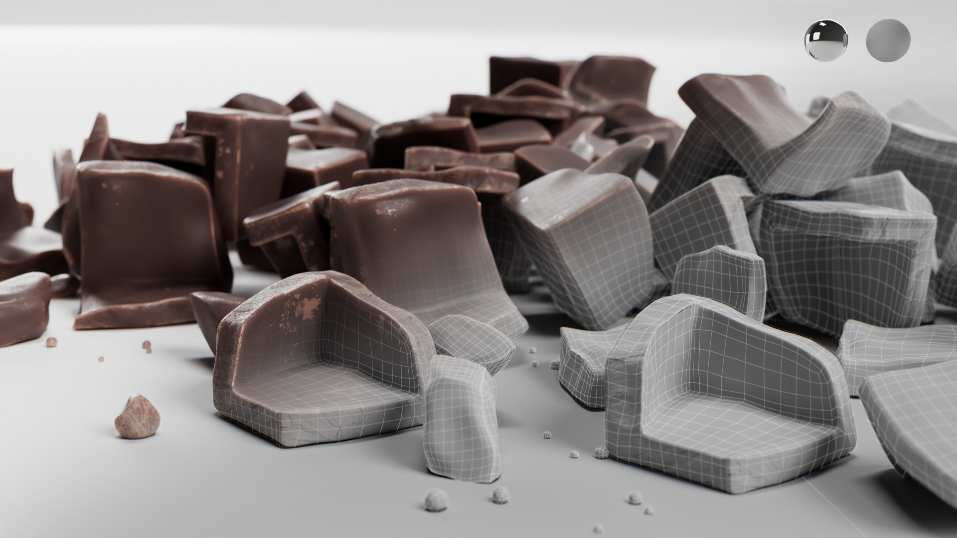 Chocolate Chunks 3D model_3
