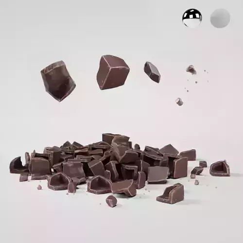 Chocolate Chunks 3D model Chocolate Chunks 3D model