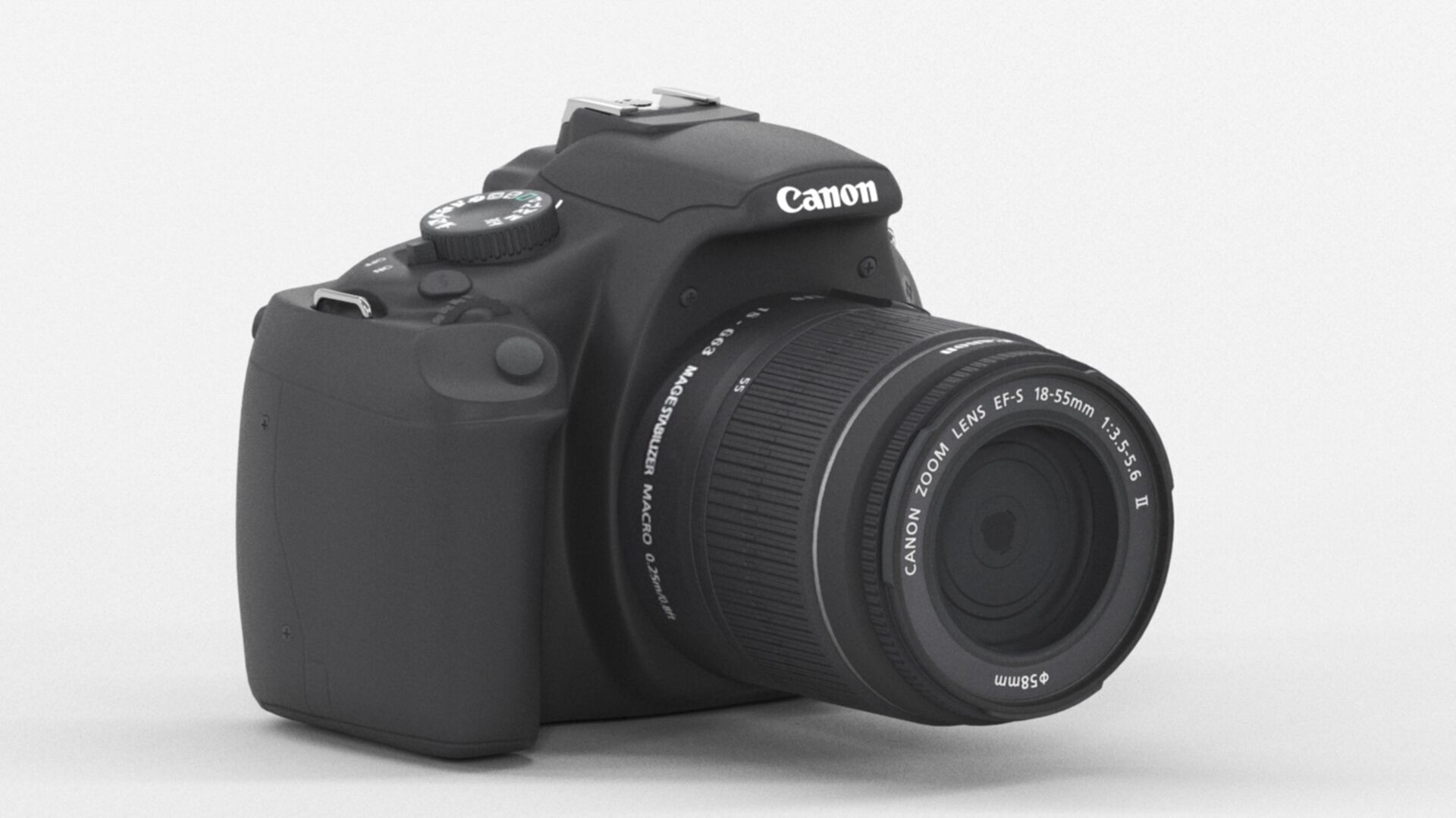 Canon EOS 1100D Kit Reflex 12 Low-poly 3D model_2