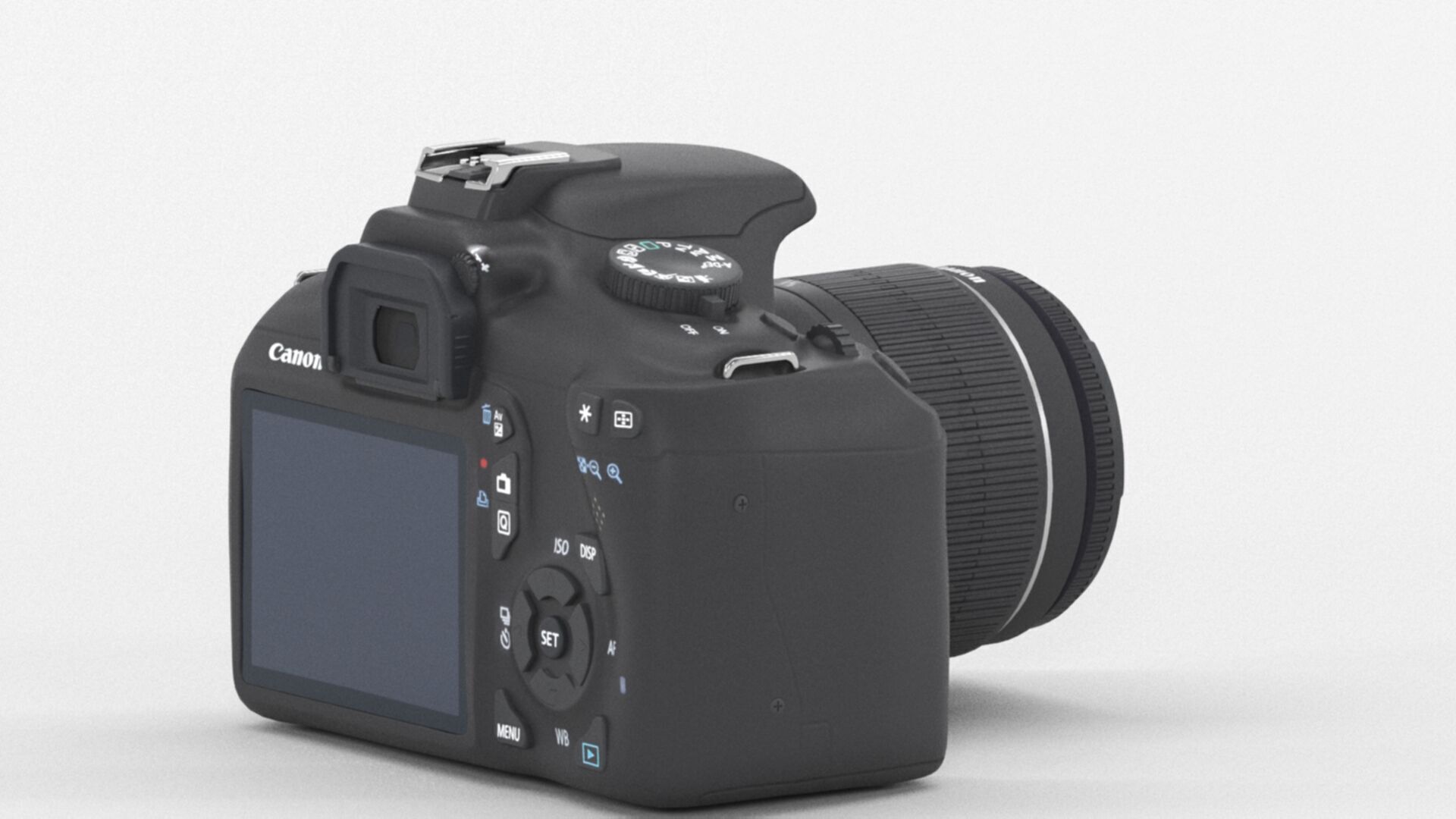 Canon EOS 1100D Kit Reflex 12 Low-poly 3D model_3