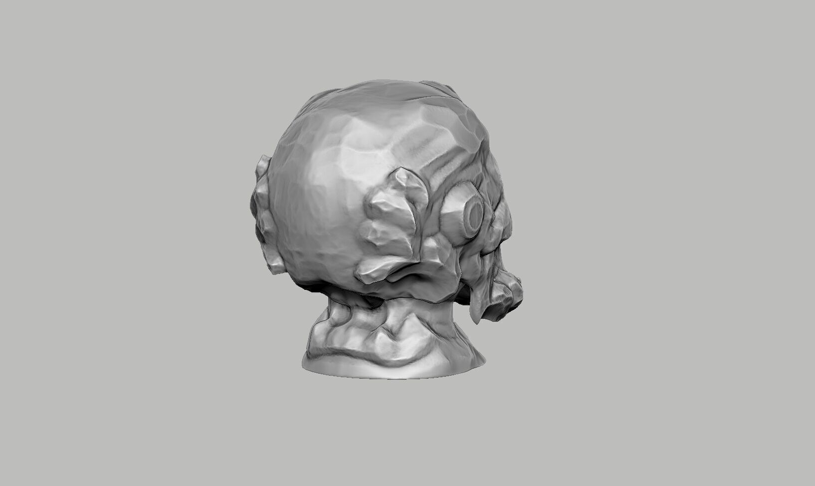 Robot Skull Headphone Stand  Cyborg Headset Stand 3D print model_9