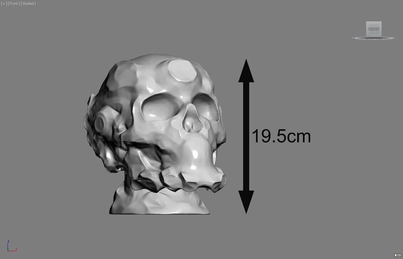 Robot Skull Headphone Stand  Cyborg Headset Stand 3D print model_5