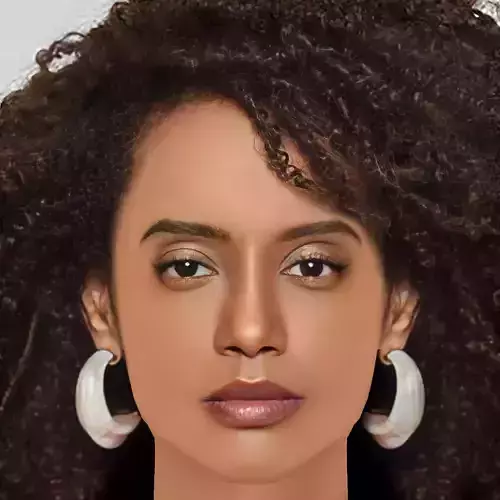 Tais Araujo Head - No Hair - Low poly head for game