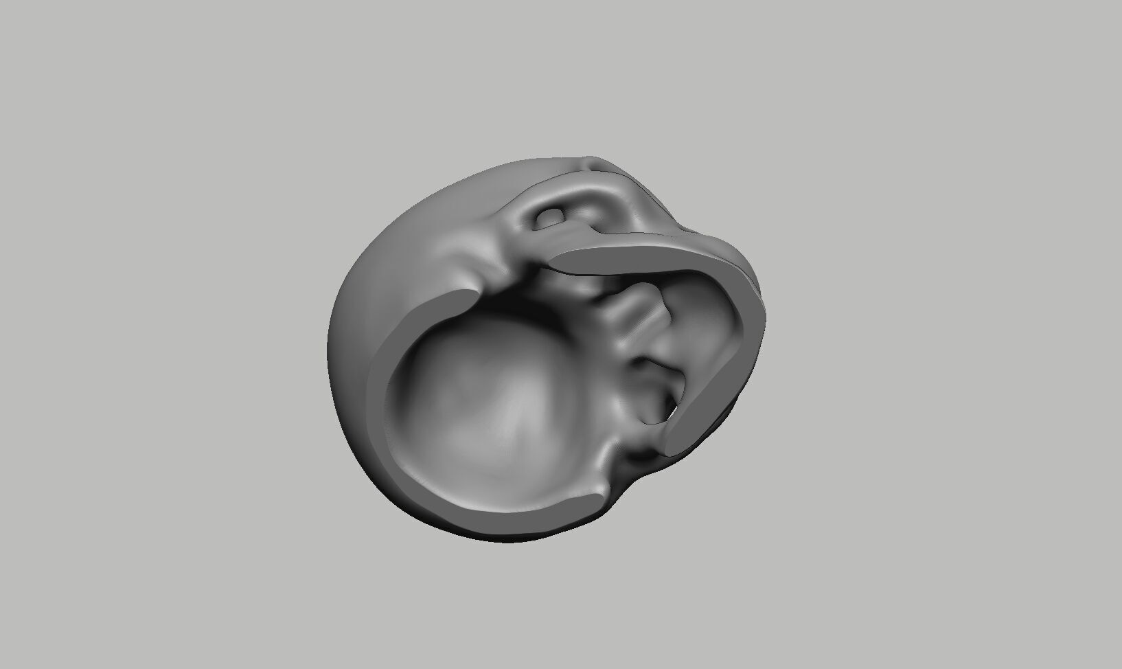 Robot Skull Headphone Stand Cyborg Headset Stand 3D print model_12