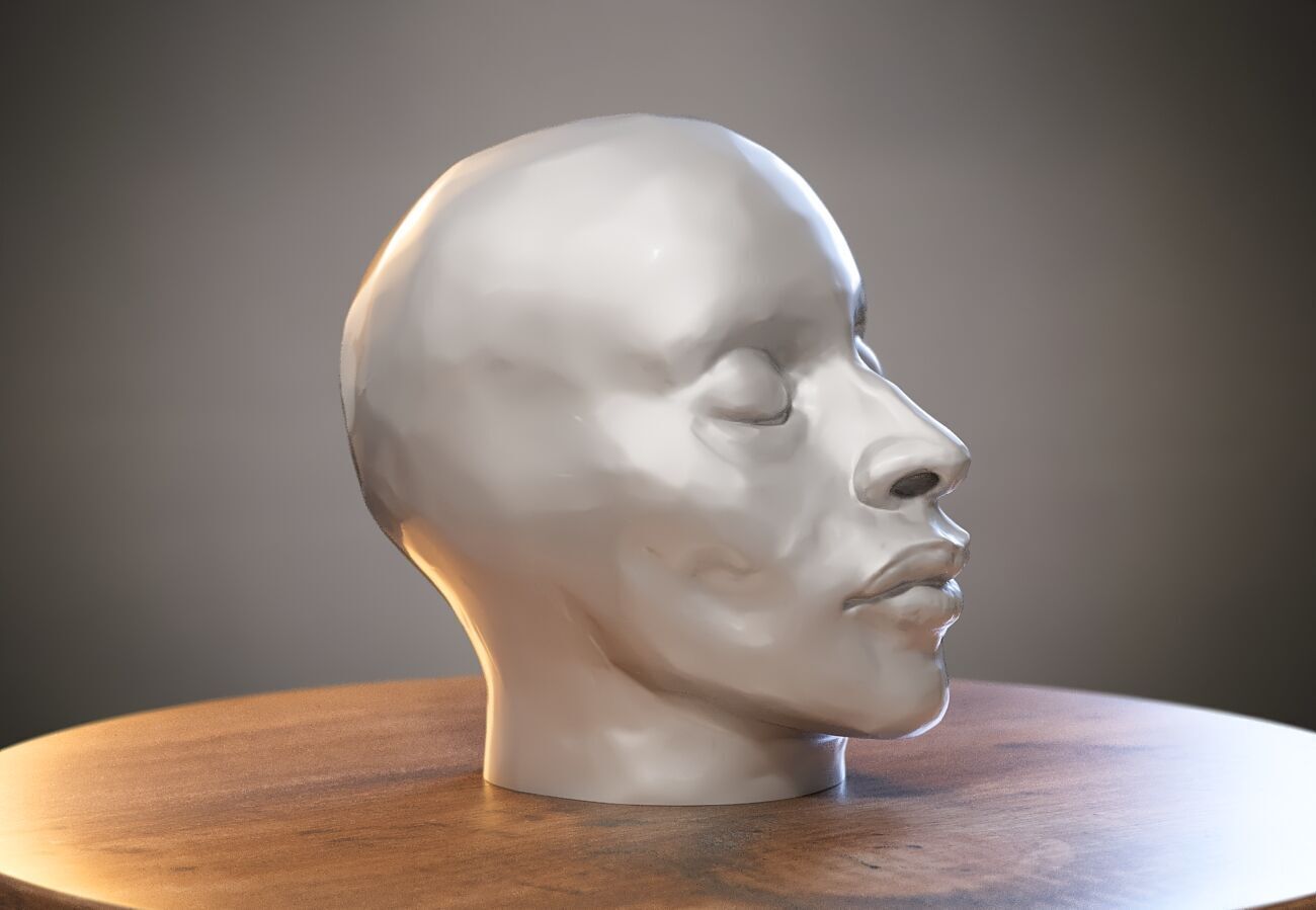 Robot Skull Headphone Stand Cyborg Headset Stand 3D print model_4