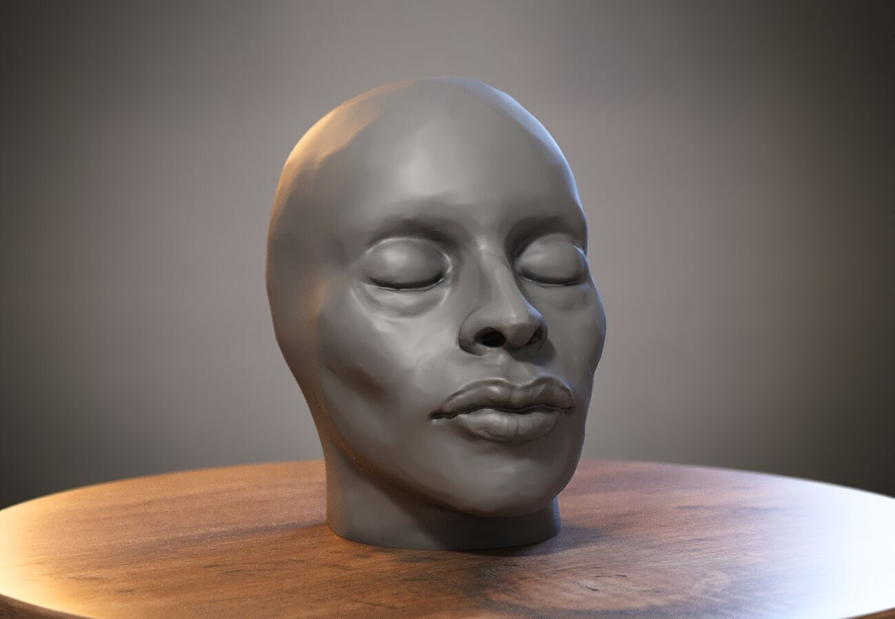 Robot Skull Headphone Stand Cyborg Headset Stand 3D print model_3