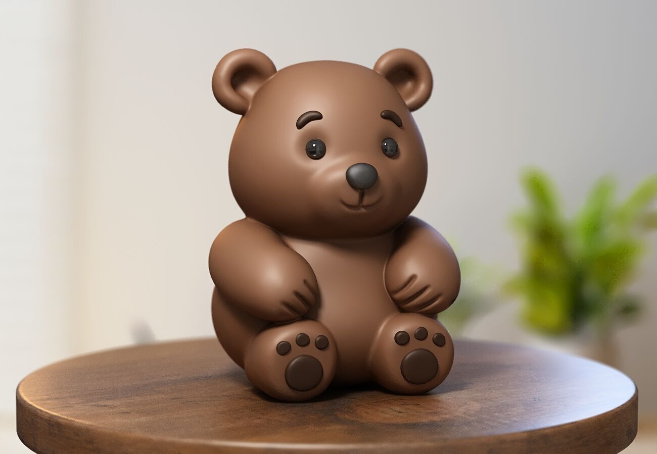 Bear Headphone Stand Bear Headset Stand 3D print model_2