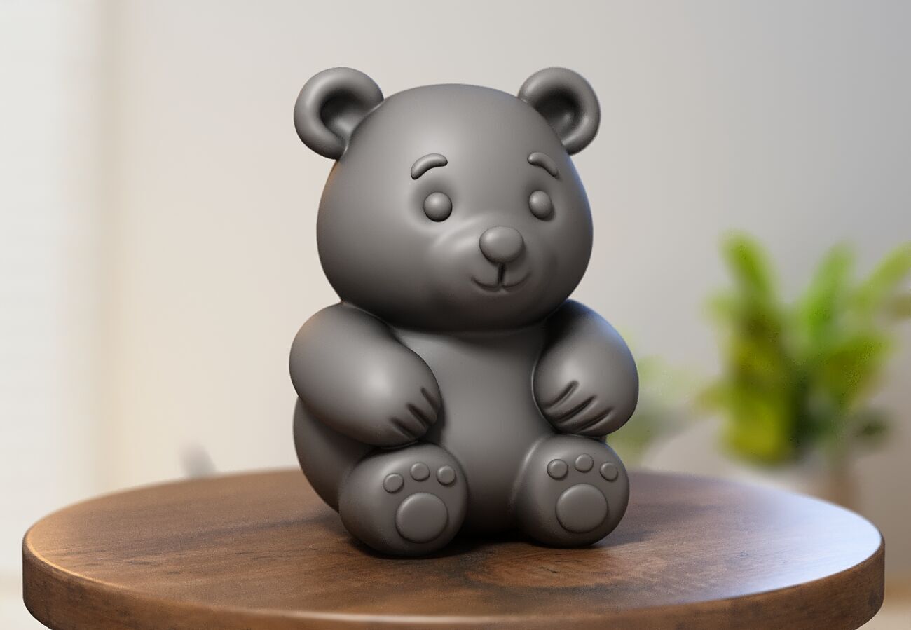 Bear Headphone Stand Bear Headset Stand 3D print model_3