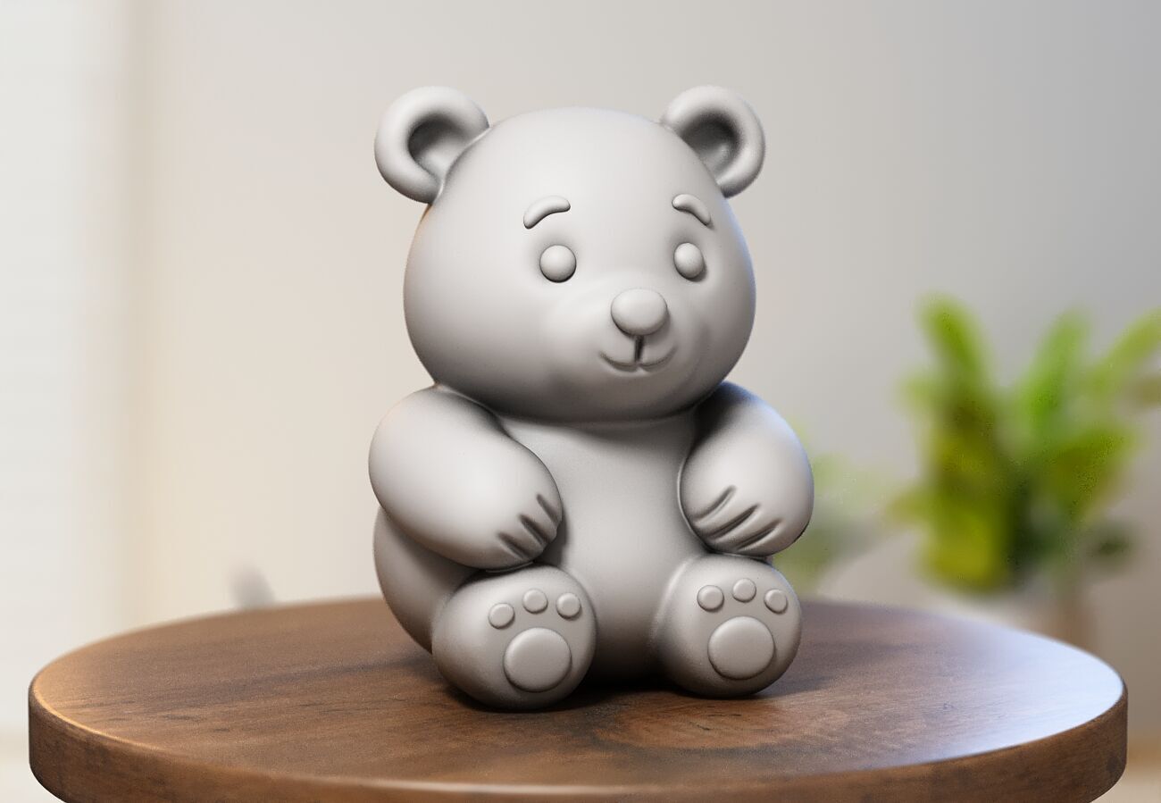 Bear Headphone Stand Bear Headset Stand 3D print model_1
