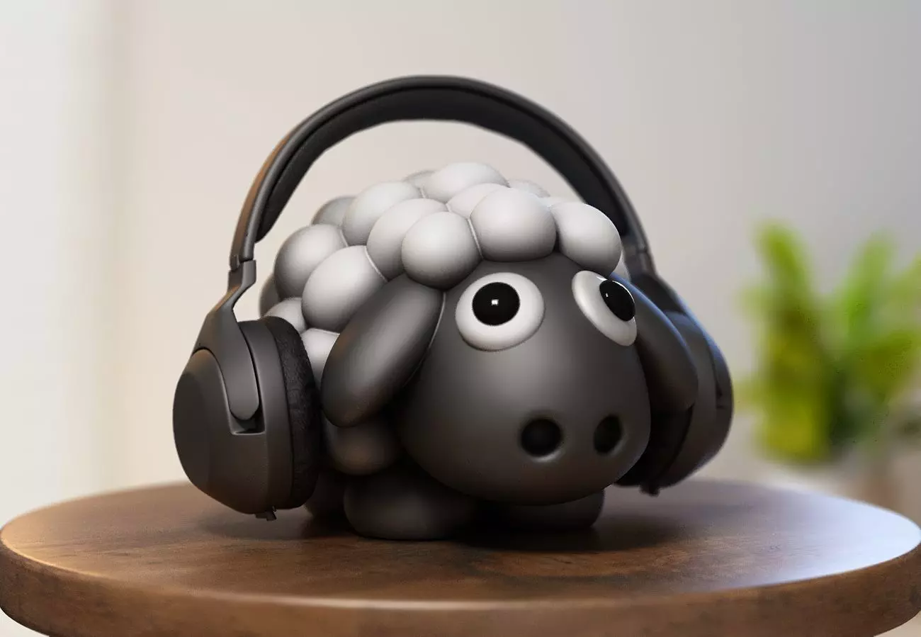 Sheep Headphone Stand Sheep Headset Stand 3D print model