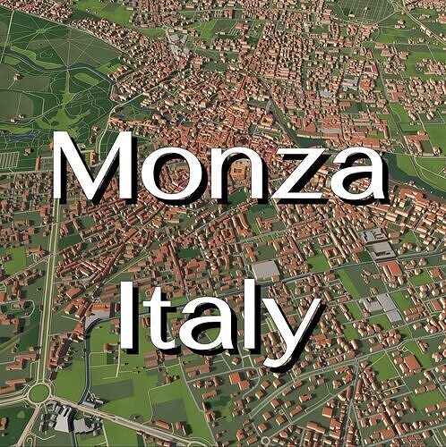 Monza Italy - city and urban 3D model