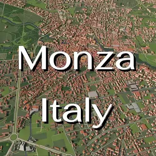 Monza Italy - city and urban 3D model