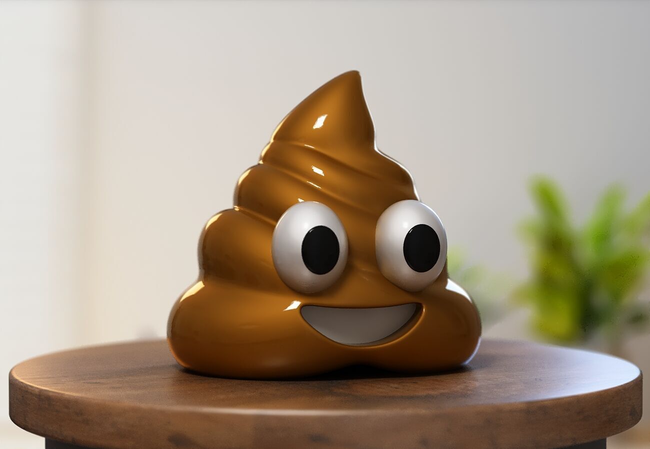 Emoji pile of poo Pile of poo decorative Perfect Gamer Gift 3D print model_1