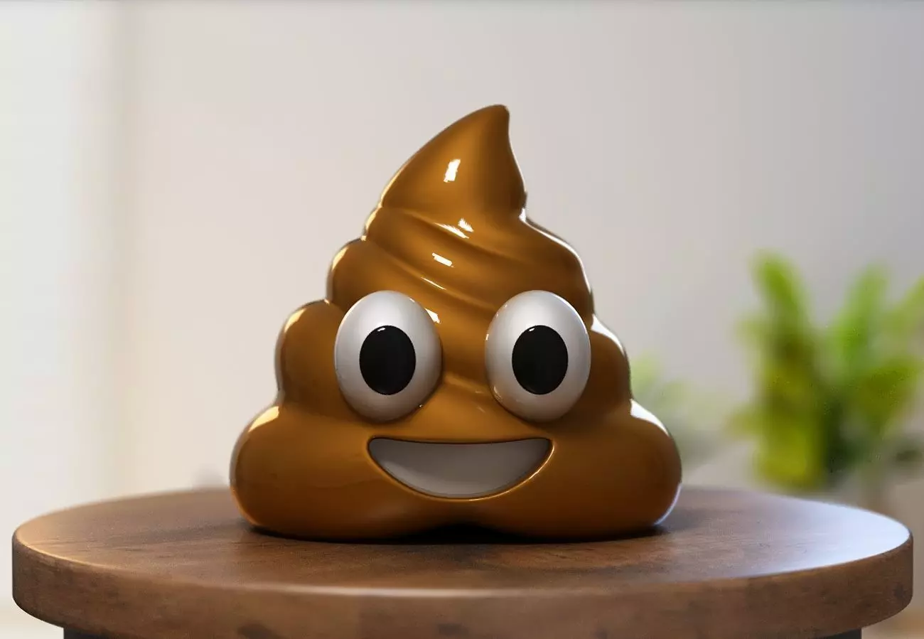 Emoji pile of poo Pile of poo decorative Perfect Gamer Gift 3D print model_0