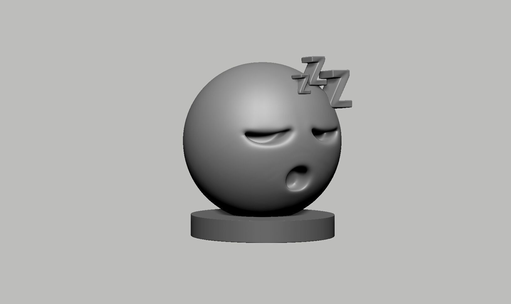 Emoji sleeping face Emoji Headphone Stand  3D print model_5