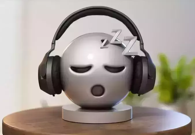 Emoji sleeping face Emoji Headphone Stand 